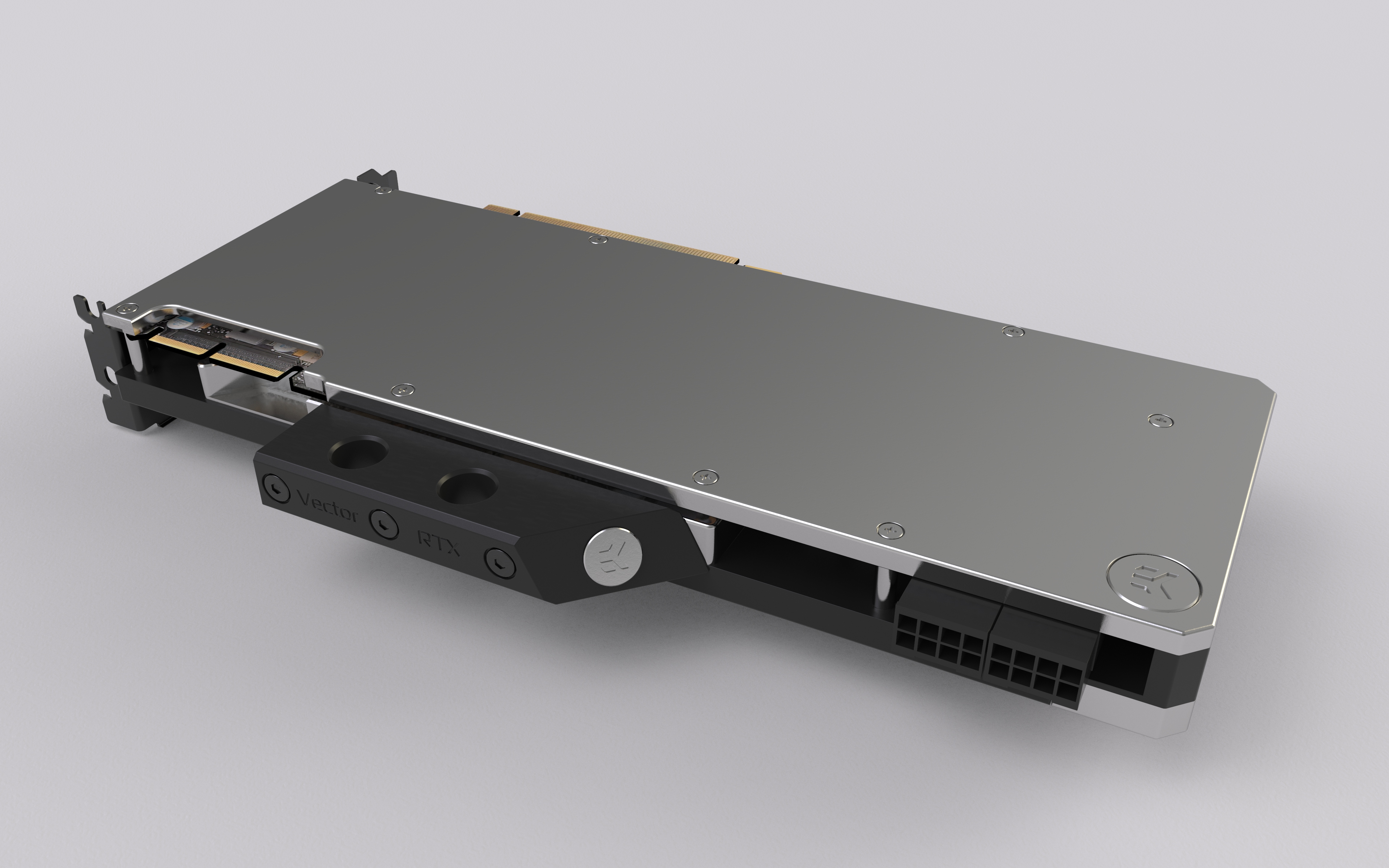 EVGA XC3 3090显卡，上面有EK矢量水块